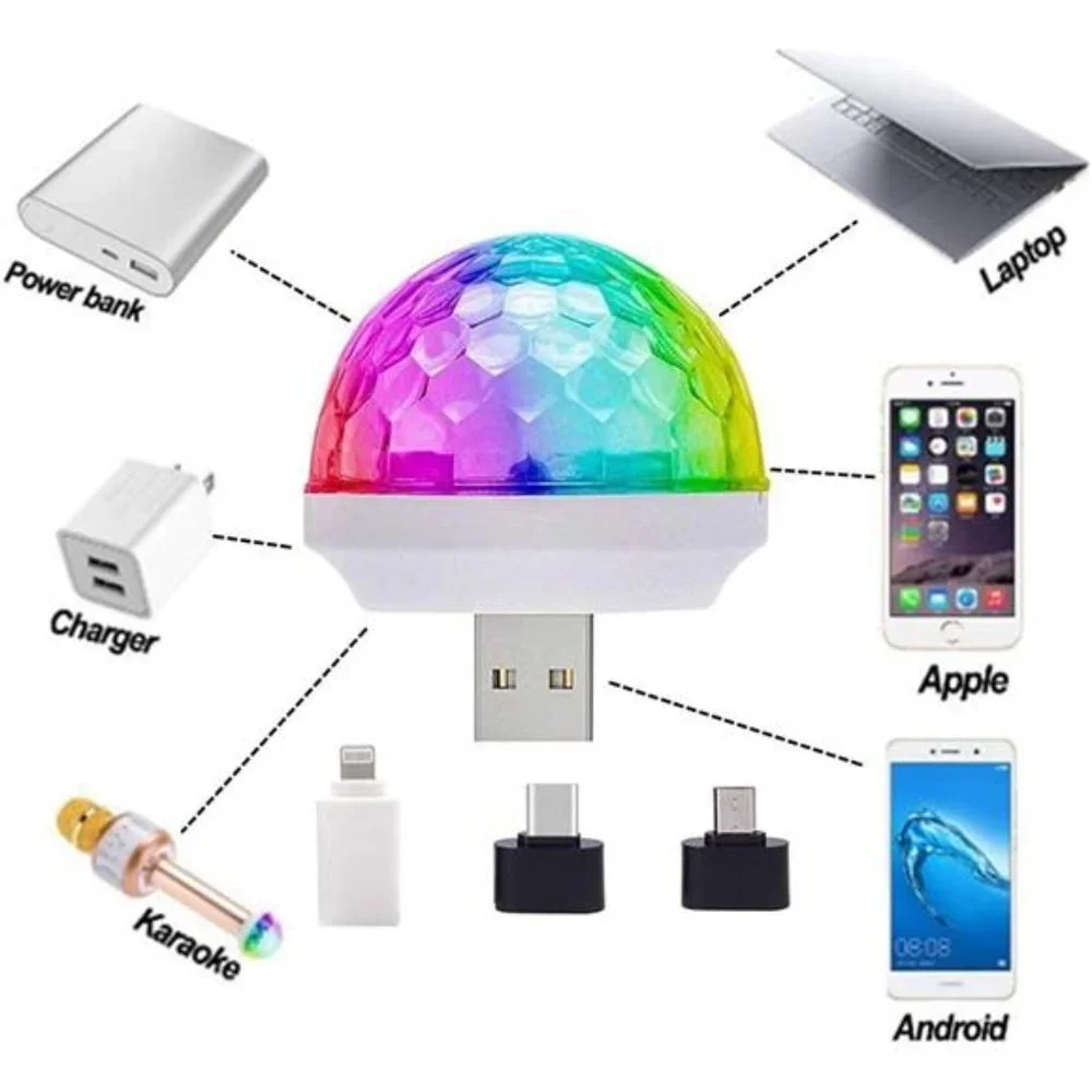 USB Mini Disco Lights, Stage DJ Lights,Boolian, Magic Ball Lights, Stage Lights